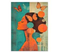 QUSAAOU Camera Letto Donna farfalle monarca sfondo astratto Quadri Astratti Moderni Adatti Per Decorare Le Pareti Del Soggiorno E Della Sala Da Pranzo Ma Anche Come Regalo -20x30cm Non incorniciato