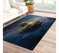 QUSAAOU Tappeto Astratto Facile da Pulire Isola dell'Albero Spaziale Tappeto Per Camera da Letto Adatto per Uso Interno ed Esterno, Antiscivolo E Lavabile(Verde 278)-180x240cm