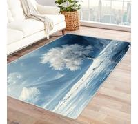 QUSAAOU Tappeto Salotto Moderno Geometrico Astratto Albero bianco come la neve Antiscivolo Lavabile in lavatrice Tappeti Grandi Camera da Letto Home Decor(Bianco 34)-210x300cm