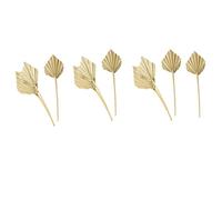 Qusedwey 10 Pezzi Boho di Palma Essiccate Ventagli di Palma Essiccati Naturali Foglie di Palma Essiccate Foglia di Palma Essiccata Foglia di Ventaglio di Palma con Stelo