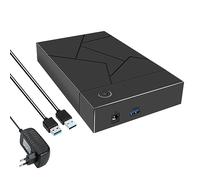 Qusedwey 3.5 Pollice HDD Enclosure USB 3.0 A Case per Hard Drive SSD Enclosure External Solid State Hard Drive Disk Box-Plug UE Resistente Installazione Facile Facile da Usare