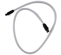 Qusedwey 50CM 3.0 III SATA3 7pin dati Cavi SSD 6Gb / s dati disco rigido HDD con versione Premium con manicotto in nylon(bianca)