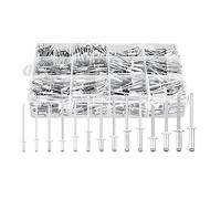 Qusedwey 600Pcs Kit Assortimento Rivetti Set Combinazione di Rivetti Ciechi 14 Dimensioni Rivetti In Alluminio 3/32inch 1/8inch 5/32inch 3/16inch, Rivetti Assortiti