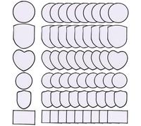 Qusedwey 60Pcs Patch di Sublimazione in Bianca Patch in Tessuto Iron-On Patch in Bianca di Riparazione per DIY Cappelli Camicie Forniture per Scarpe