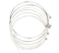 Qusedwey Corde per Chitarra A206 Corde per Chitarra Folk Set di Sei Corde Set di Corde per Chitarra Folk Silver White