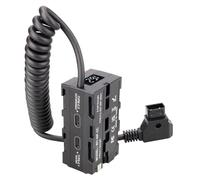 Qusedwey NP-F970 Batteria Falsa A Doppio Lato NP-F Dummy Dummy Battery Batteria Virtuale Monitoraggio Virtual Monitor LED A L'Alimentazione A V-Port Esterna