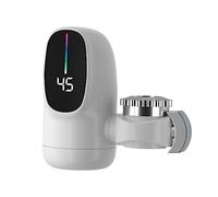 Qusedwey Scaldabagno Elettrico Istantaneo da 3000 W Rubinetto Display Digitale Scaldabagno per Rubinetto per Rubinetto da Bagno Spina Europea