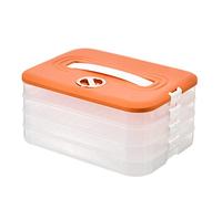 Qusedwey Scatola per Gnocchi Scatola per Gnocchi Frigorifero Congelamento per Gnocchi Congelamento Multistrato Scatola per Gnocchi un Congelamento Rapido Arancione