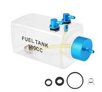 Qusedwey Serbatoio Carburante Bottiglia di Plastica Trasparente 300CC CNC per Aereo RC A Gas e Nitro