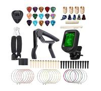 Qusedwey Set di Strumenti per la Riparazione e la Cura Della Chitarra, Strumento per la Sostituzione Delle Corde, Corda per Avvolgimento Tre In, Durevole