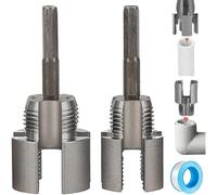Qusedwey Strumento di Threading del Tubo Integrato Strumento di Threading del Tubo Interno Ed Esterno Kit Filettatore per Tubo da 1/2 "e 3/4"