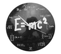 Qusedwey Teoria della Relatività Formula Matematica Orologio da Parete Scienziato Fisica Insegnante Regalo Scuola Classe Decor