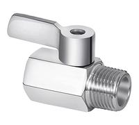 Qusedwey Valvola di Chiusura per Soffione Doccia, Filettatura NPT per Mini Valvola un Sfera nel Acciaio Inossidabile 304 (da 1/2 Pollici X Femmina da 1/2 Pollici), 1 Confezione