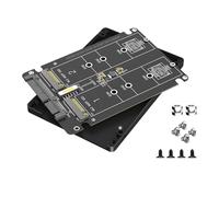 Qusinfc 2 porte NGFF a SATA3.0 adattatori scheda supporta 2 contemporaneamente con interruttori di controllo per una facile selezione