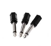 Qusinfc 3 pz 6,35 mm 1/4 "Mono Plug a 1/8" 3,5 mm Femmina O Convertitore Adattatore Convertitore Presa Caricatore Montaggio a Pannello Cavo di Saldatura Connettore Cavo di Giunzione Scatola di