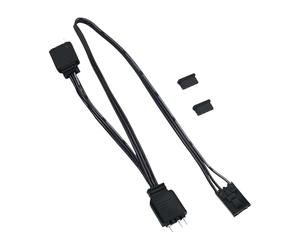 Qusinfc 4P ARGB Adapter 4Pin a 5V 3Pin ARGB Cavo di prolunga per HDLL120 Alimentazione stabile e controllo LED Fan Hub Adapter