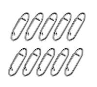 Qusinfc 50Pcs Power Fishing Clip Link Split Rings Stainless Steel Fast Change Connettore per Esche Connettori Clip Connettori Ad Alta Resistenza
