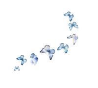 Qusinfc Adesivo da parete con farfalla incandescente nel buio, in PVC, set di decalcomanie luminose per la casa, camera da letto, soggiorno, cameretta dei bambini, adesivo da parete per la stanza dei