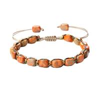 Qusinfc Braccialetto irregolare con perline di pietra alla moda corda di nylon elegante gioielli casual accessorio regalo energia spirituale, Misura unica, come descritto