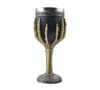 Qusinfc Calice da vino con teschio, sacrificio calice, ossario, gotico, accento decorativo per Halloween, regalo per feste