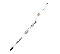 Qusinfc Canna da pesca sul ghiaccio, pieghevole in acciaio inox con indicatori di morsi di pesce caricati a molla per catturare facilmente il metallo