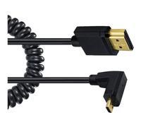 Qusinfc Cavo a spirale 4K HDTV a maschio Extender ad alta velocità 10.2Gbps per DVR, PC, dispositivi Micros HDMI a HDMI