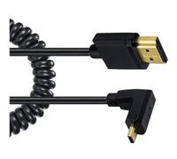 Qusinfc Cavo a spirale 4K HDTV a maschio Extender ad alta velocità 10.2Gbps per DVR, PC, dispositivi Micros HDMI a HDMI