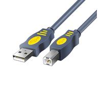 Qusinfc Cavo per stampante USB 2.0 integrato in nuclei di ferrite per ridurre le interferenze elettromagnetiche e un cavo di trasferimento dati sicuro per velocità di trasferimento dati