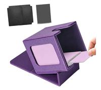 Qusinfc Contenitore multiuso per carte con base aperta, ideale per vari giochi di carte, custodia in pelle PU