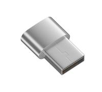 Qusinfc Convertitore da USB 2.0 a tipo C per il collegamento, argento tipo | Trasmissione dati a 480 Mbps per il collegamento di dispositivi USB a dispositivi di tipo C, e facile connessione per