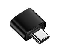 Qusinfc Convertitore da USB 2.0 a tipo C per il collegamento, nero USB | Trasmissione dati a 480 Mbps per il collegamento di dispositivi USB a dispositivi di tipo C, e facile connessione per