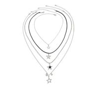Qusinfc Delicata collana con strass a forma di stella, alla moda, progettata per migliorare qualsiasi outfit o come regalo