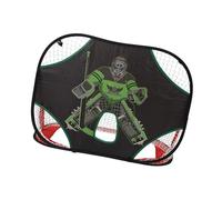 Qusinfc Eccellente rete da allenamento per portiere di hockey su ghiaccio per esercizi di tiro accurati, uso interno ed esterno, dotata di una rete da allenamento composta da tessuto Oxford