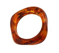 Qusinfc Elegante braccialetto acrilico gioielli distintivi acrilici facile da indossare braccialetto per individui alla moda in avanti disegni marroni, Misura unica, come descritto