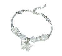 Qusinfc Elegante braccialetto in lega con design a farfalla elegante per donne alla ricerca di stili unici e mistero ispirato alla natura, Misura unica, come descritto