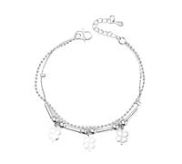 Qusinfc Elegante ciondolo placcato in argento con design coreano minimalista e giocoso accento per donne alla moda robuste, Misura unica, come descritto