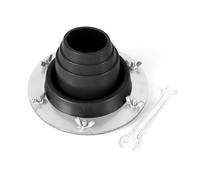 Qusinfc Foro per stufa in silicone resistente con anelli in acciaio inossidabile per tenda camino tubo sfiato resistente foro rotondo base legna da ardere accessorio per stufa