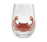 Qusinfc Home Bicchiere Sipping Rocks, aereo 2D Crab1 | Tazza trasparente senza stelo, bicchieri ispirati alla costa, per ospitare quotidianamente bevande fredde