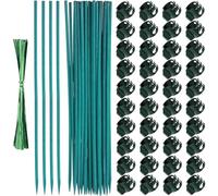 Qusinfc Pali per piante estensibili con clip regolabili per interni ed esterni in vaso e stabilità della vite resistenti alle intemperie