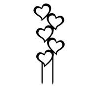 Qusinfc Palo da giardino in ferro a forma di cuore per la decorazione delle piante Semplice inserimento a terra palo da giardino in ferro