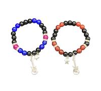 Qusinfc Set di 2 braccialetti magnetici a forma di cuore con ragni e ciondoli coordinati da polso, gioielli per feste di Halloween, accessori per costume, Misura unica, come descritto