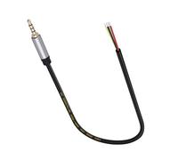 Qusinfc Spine stereo maschio da 3,5 mm a cavo nudo a estremità aperta, cavo di ricambio per cuffie e microfoni per riparazione cavi stereo