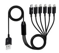 Qusinfc USB 2.0 Tipo A Maschio a 6 USB Maschio Connettore Dati Cavo Sync Power Splitter Per Telefono Ad Alta Velocità USB Splitter