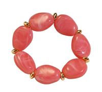 Qusinfc Versatile braccialetto ovale irregolare acrilico elastico elegante per ogni occasione versatile uso quotidiano elasticizzato, Misura unica, come descritto