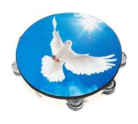 Qussedser 1 PCS 10 Pollici Della Pace Doppio Strato Tamburello A Mano da Danza Tamburello 25.5X5.5CM