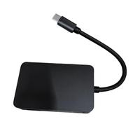 Qussedser Adattatore da Hub USB Type-C per Docking Station 7 in 1 A HDTV 4K con 3 Porte USB per L'Intrattenimento di Laptop in Ufficio