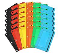 Qussedser Astuccio per Matite In Confezione da 30 Pezzi, Astuccio per Raccoglitori A 3 Anelli, Astuccio con Cerniera per Sfuso, per La Scuola, La Casa e L'Ufficio