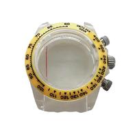 Qussedser Cassa per Orologio da 39 mm In Vetro per Casse con Movimento al Quarzo VK63 Accessori per Orologi Indossabili-Giallo