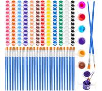 Qussedser Mini Set di Colori Acrilici per Lavori Creativi, 12 Colori Individuali di Colori Acrilici per Lavori Artigianali per Feste di Compleanno, Sorseggia e Dipingi di Notte