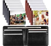 Qussedser Portafoglio per Sublimazione da 24 Pezzi Portafoglio per Trasferimento di Vuoto Portafoglio per Sublimazione Vuoto con Finestrelle Identificative per Viaggi, Laurea, Facile da